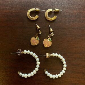 Three Pairs of Earrings